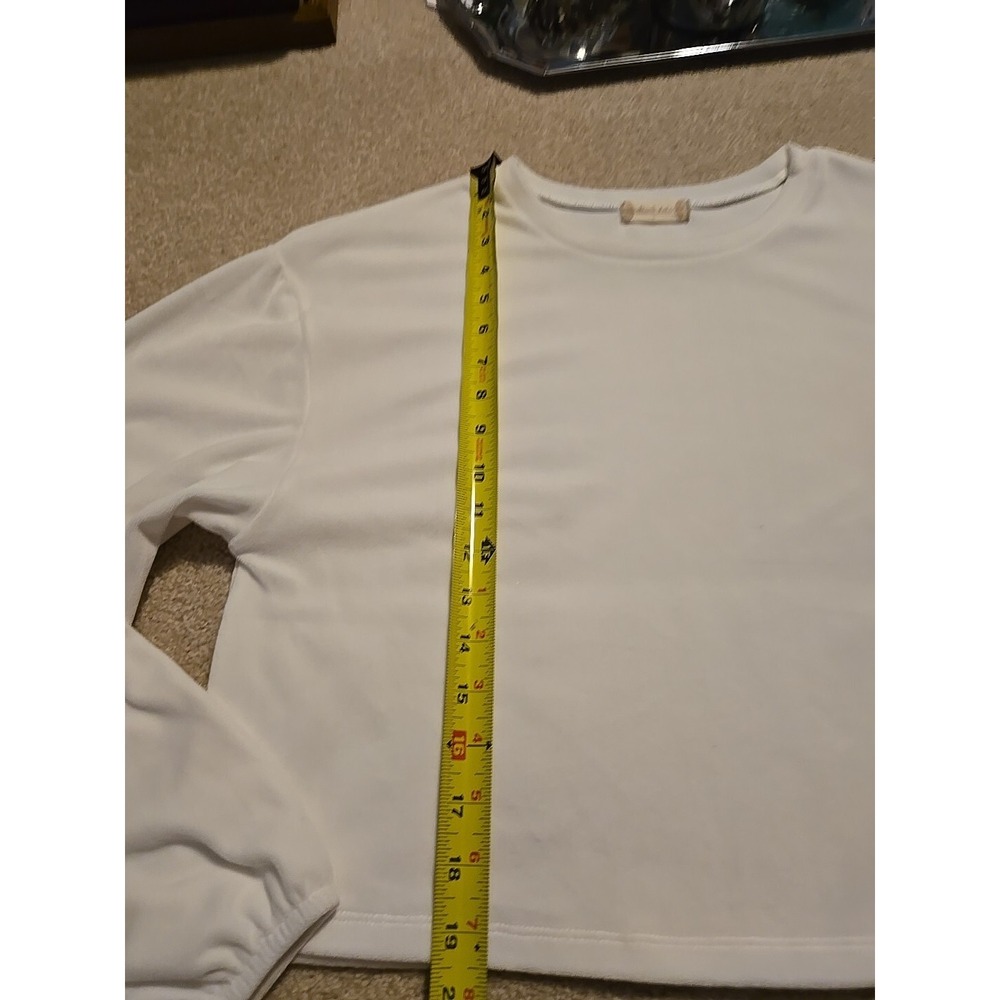 Altar'd State Chenille Cropped Sweater White  Size Large L - Picture 6 of 6